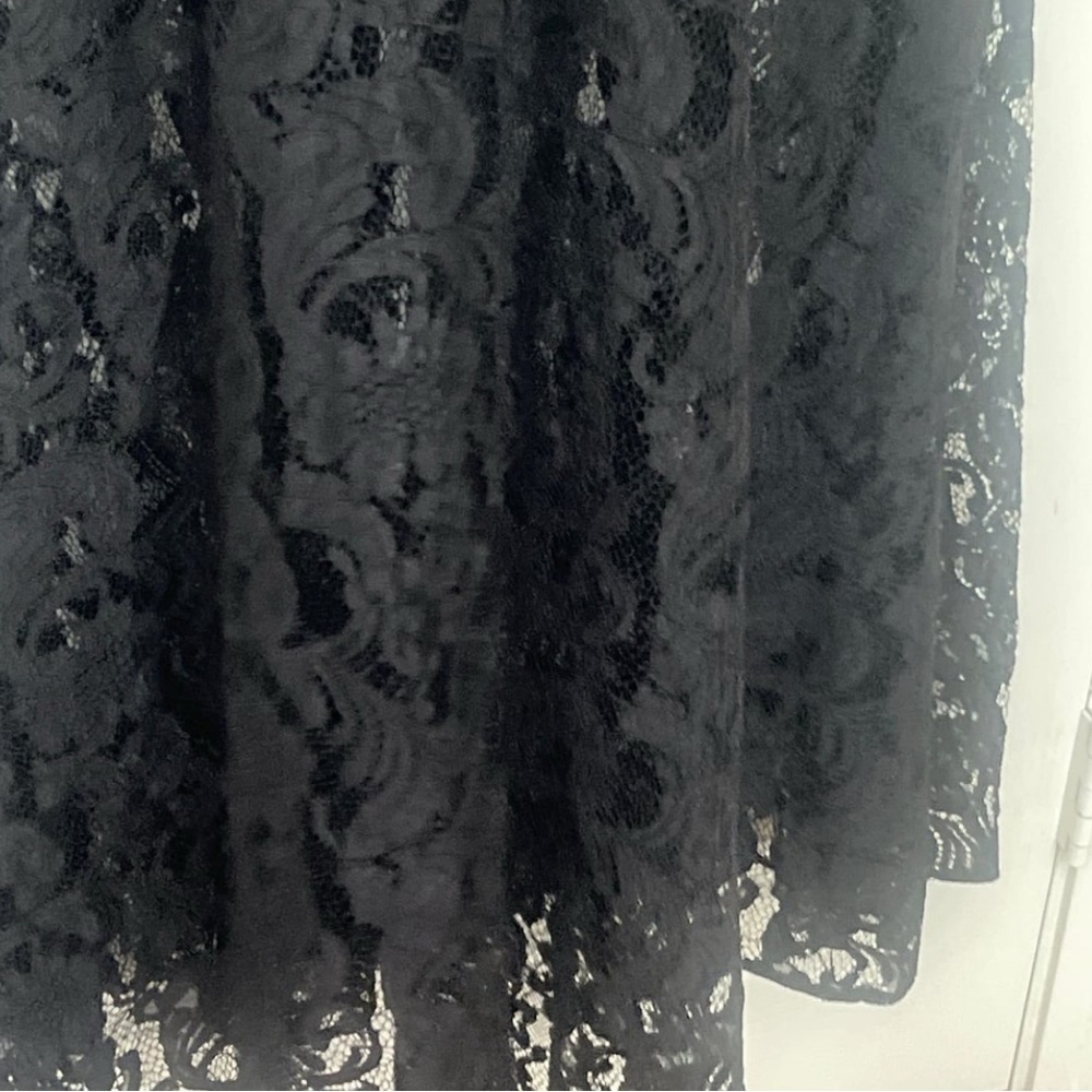 NWT Bebe Women's Black Strapless Tube Lace Maxi Dress, size Small - Picture 7 of 12